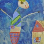 Портрет козлика из лубяной избушки, Куликова Ирина, 7 лет, преподаватель Буяльская Е.В., Пенза